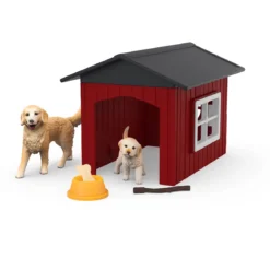Hundehütte mit Goldenretrievern