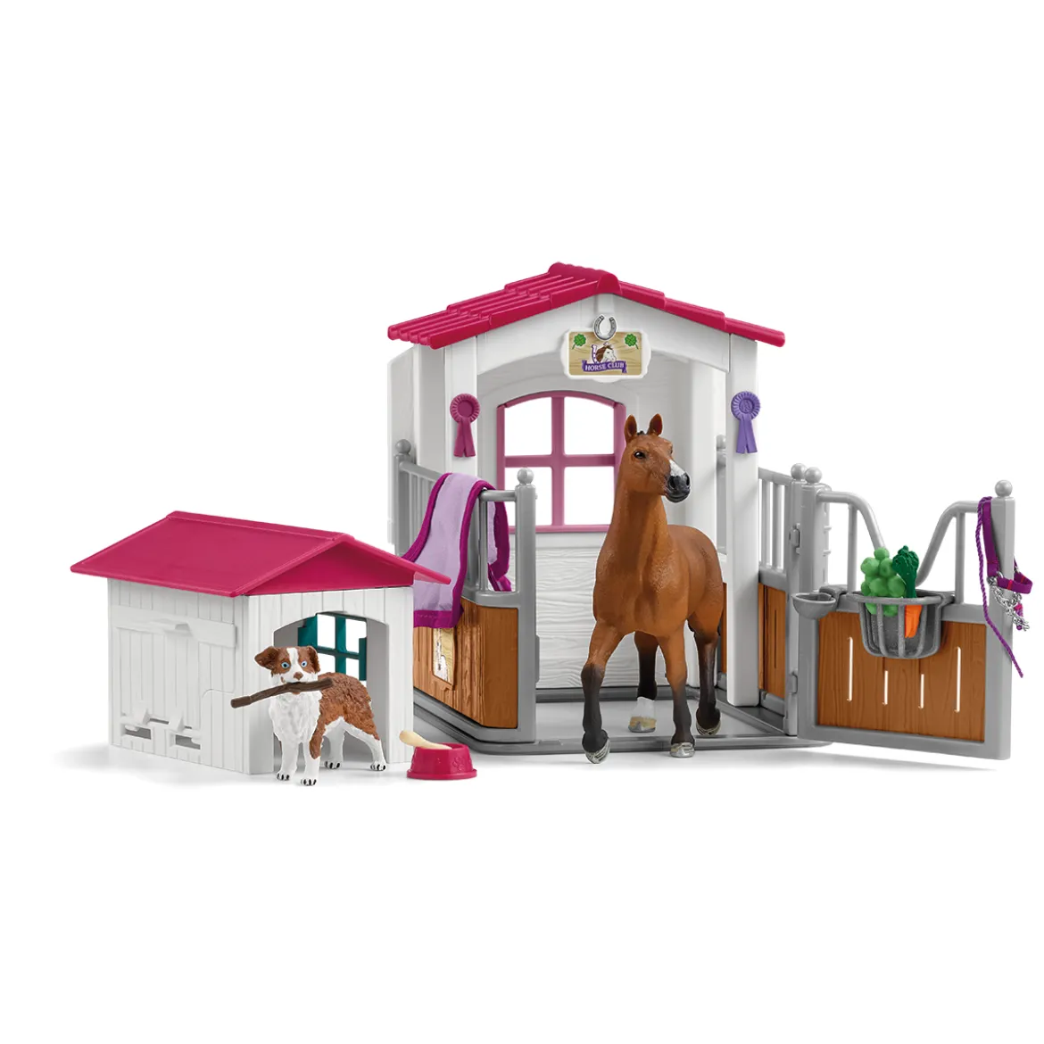 Pferdebox mit Hundehütte