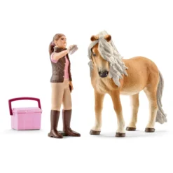 Pferdepflegerin mit Island Pony Stute