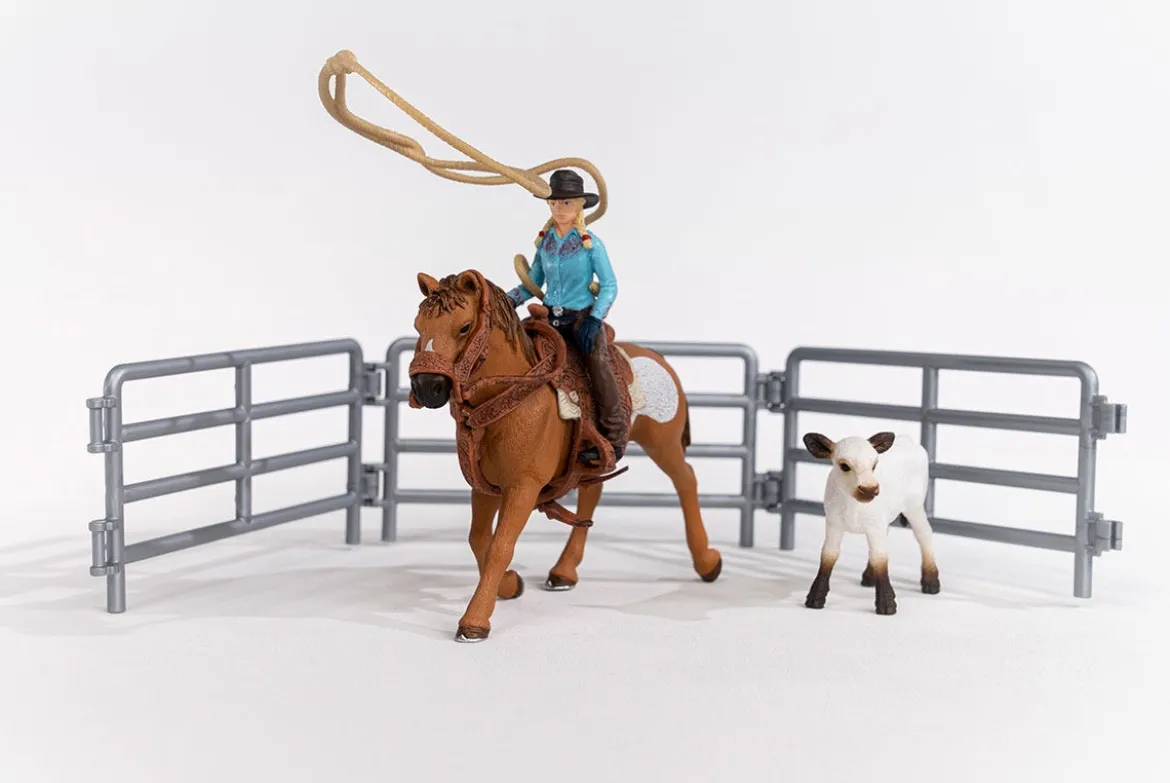 Team Roping mit Cowgirl