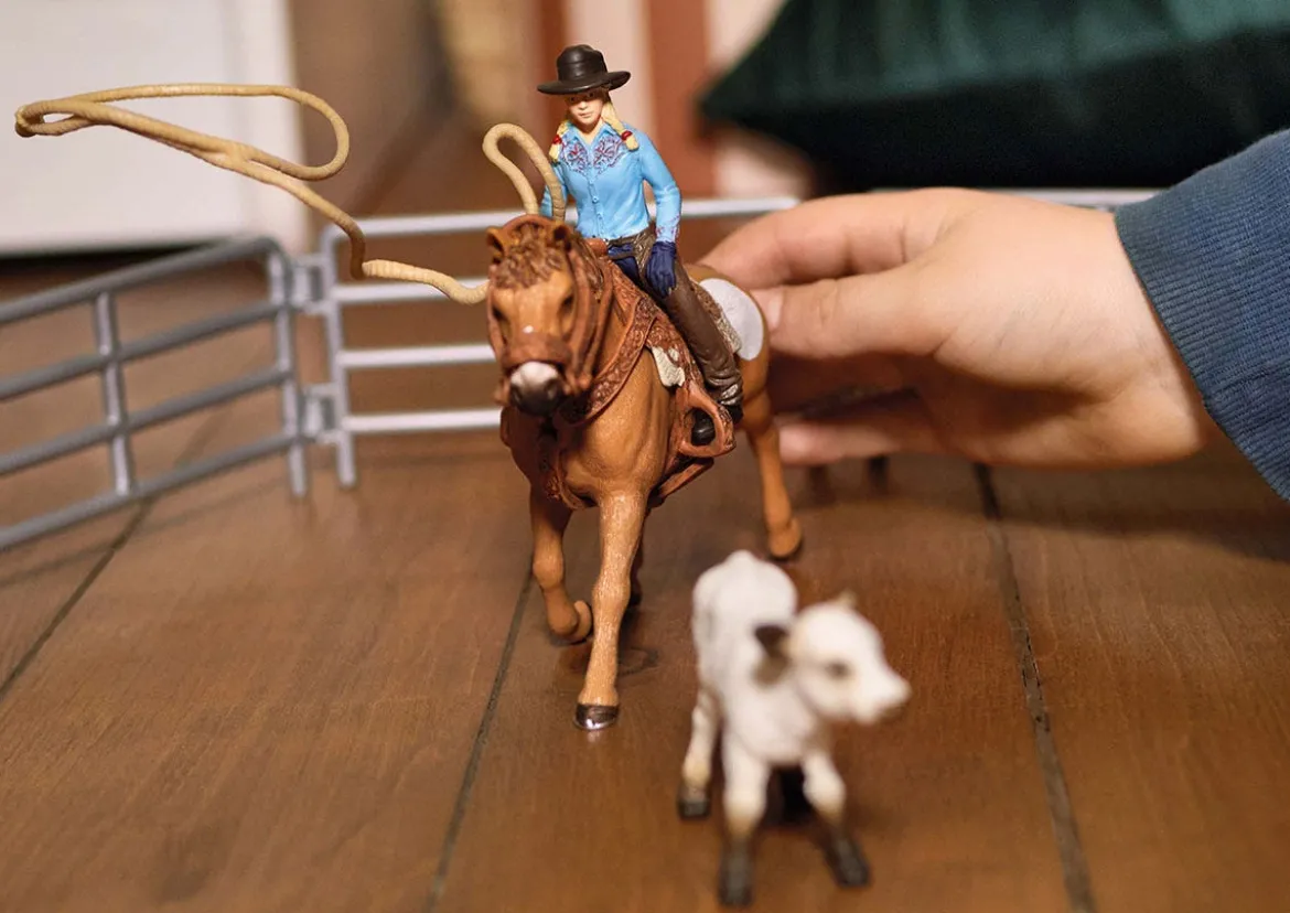 Team Roping mit Cowgirl