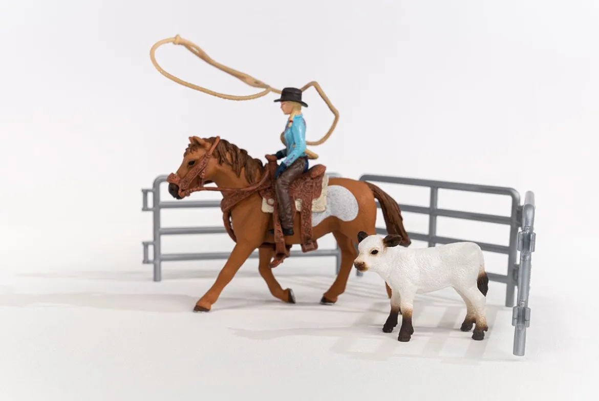 Team Roping mit Cowgirl